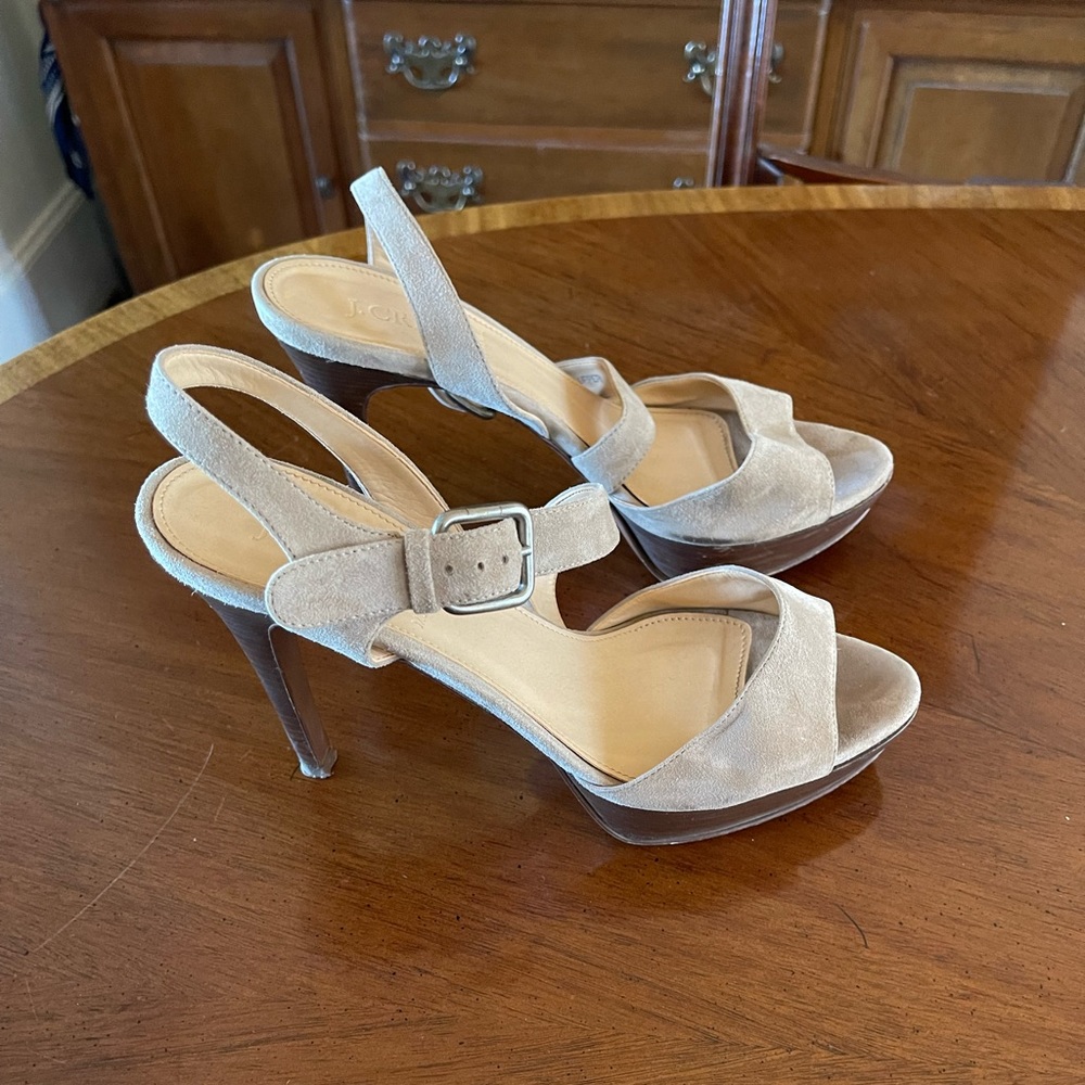 Jcrew suede heels